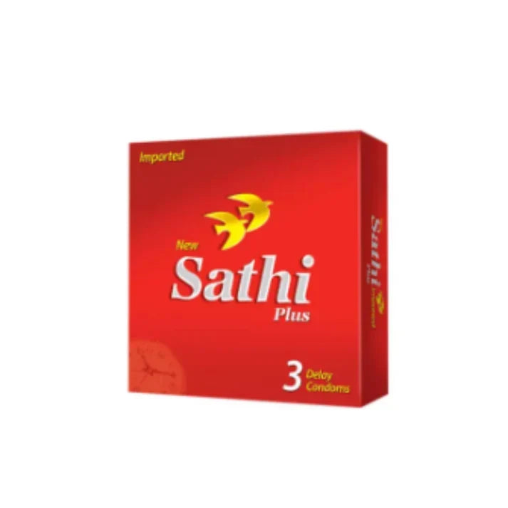 Sathi Plus Delay Condoms - Pack Of 3.